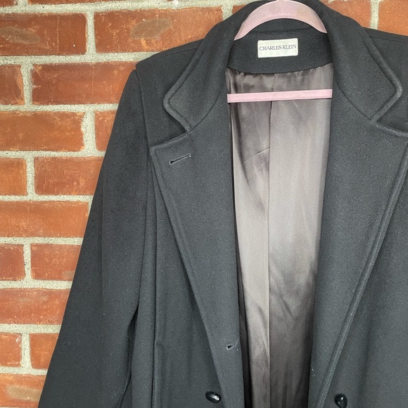 Vintage black wool long maxi coat - Picture 6 of 11